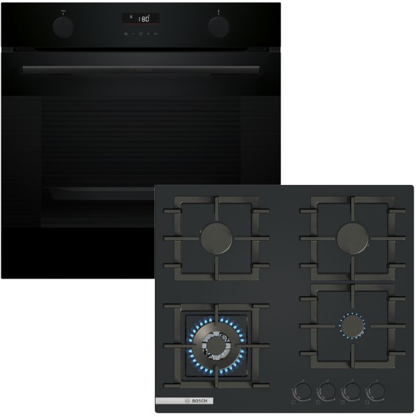 Фото - Комплект техники Bosch Духовой шкаф + Варочная панель Bosch HUA736EA0T + PNK6B6P41R